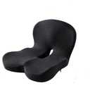 IIOHOII Memory Sponge Cushion, Pressure reducing Cushion, Ergonomic, Lumbar Support Pillow (All Black)