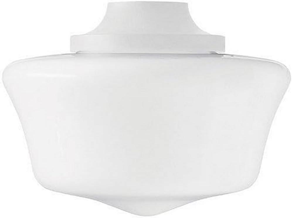 Hunter Ceiling Fan Light Kit - Original Damp Rated Traditional Globe, White Finish, Replacement Light Fixture for Bedroom, Bathroom, Kitchen, or Covered Outdoor Areas - 99164
