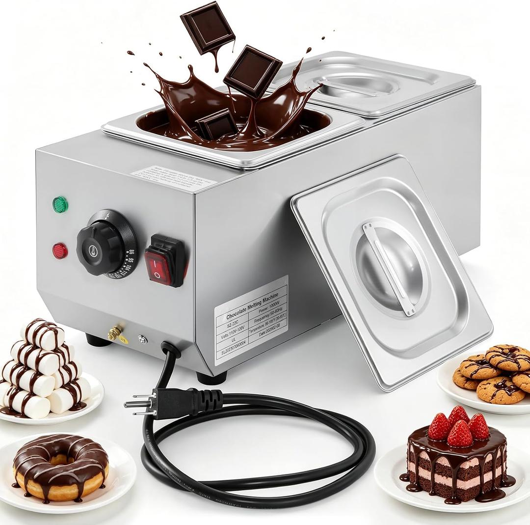 Chocolate Melting Pot 2-Tanks Chocolate Tempering Machine