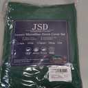 JSD Hunter Green Duvet Cover Set Twin Size, 2 Piece Microfiber Kids Duvet Cover with Pillow Sham, Zipper Closure, Comforter Not Included