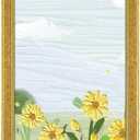 Wood 8x24 Frame Gold, Ornate Natural 24x8in Poster Picture Frame, Modern Golden 8 x 24inch Gallery Wall Photo Frame with HD Plexiglass, Horizontal Vertical Wall Mounting Display 1pcs