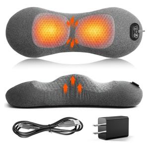 3 in 1 Lower Back Massager, Triple Fusion Back Massager with Heat, Vibration and Stretch,Lumbar Support Pillow with Ergonomic Memory Foam for Bed and Chair