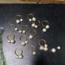 KESOTE Set of 12 Pearl Napkin Rings, Gold Napkin Ring Holders for Formal or Casual Dinning Table Decor