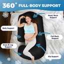 PILLANI Pregnancy Pillows for Sleeping - V C U Shaped Full Body Pillow with Removable Cover, 57inch Cooling Maternity Pillow for Pregnant Women, Support for Back Belly Legs Hip - Pregnancy Must Haves