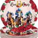 3 x 50Pcs Derby Day Paper Plates 10 Inch Large Heavy Duty