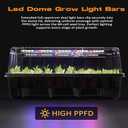 Patigrow 120-Cell Self-Watering Seed Starter Tray with Grow Light, Seed Starter Kit with 4.07 Humidity Dome, Indoor Seedling Starter Tray, Seed Starting Trays for Plant Germination, Seeds Growing