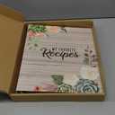 Paper Junkie Recipe Binder - 10 x 11.5 in, Grey Wood & Floral - 3 Ring Cooking Binder with Lined Paper, 12 Tab Dividers, Dual Pockets & 24 Stickers