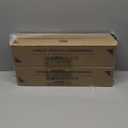 YaFex 2 Pack Heavy Duty Curtain Rods 32-120 Inch, 1 Inch Adjustable Long Curtain Rods for Windows, Black Window Treatment Rod Set with Aluminium Finials, Modern Design