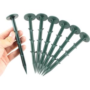 BTSULYOO 6-Inch Plastic Stakes Sturdy Lawn Nails Anchors Rustproof(100)