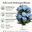 Hydrangea Artificial Flowers, 2 Pack 30in Blue Potted Plants, UV Resistant
