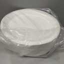 100% Compostable Oval Paper Plates 12 Inch, 125-Pack Large Heavy Duty Paper Plates Bulk,Biodegradable Bagasse,Eco-Friendly Disposable Dinner Plate for BBQ,Picnic,Party (BPI Certified,Microwaveable)