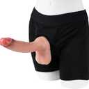 Strap On Vibrator Harness with Bullet Vibrator for Women Discreet and O-Ring, Strap On Boxers for Studs Strapless Strapon Men Strap On Dildo Penis Pegging Underwear Unisex Adult Sex Toy Lesbian Couple