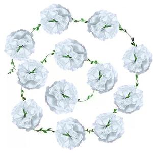 BIG KEYS 4-Piece Set of Paper Flowers, Garland Decorations, White Paper Ball Garlands, Suitable for Birthday Decorations, Baby baptisms, Wedding engagements, Wedding banquets, and Christmas..