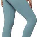 Conceited High Waisted Ultra Soft Leggings for Women - Full Length, Capri Length and Biker Shorts - (Blue, S)