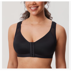 DELIMIRA Women's Front Closure Posture Wireless Back Support Full Coverage Bra. Size W811S