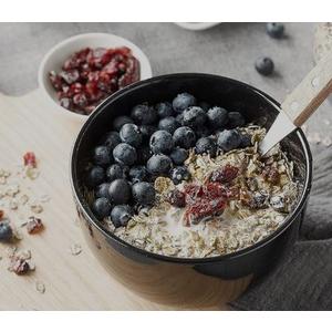 DOWAN 5.8" Deep Soup Bowls & Cereal Bowls - 30 Ounces Large Bowls Set of 2 for Kitchen - Ceramic Bowls for Cereal, Soup, Oatmeal, Salad, Ramen, Noodle, Rice - Dishwasher & Oven Safe (Black)