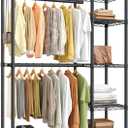 SONGMICS Closet Organizers and Storage, Clothes Rack with Shelves, 45"L x 76.4"H