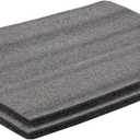 Okuna Outpost Foam Sheets - 16 x 12 x 0.5 in, Black, 2-Pack - High Density Polyethylene Padding & Packing Foam Pads for Backpack Bottom Padding & Tool Case Inserts - Customizable Craft Cushioning
