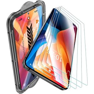 iGluz 4 Pack Ultra-Sensitive Tempered Glass Screen Protector for Samsung Galaxy S25/S24 6.2", Shatterproof HD Clear Glass with Self-Aligning Easy Installation, Case-Friendly Durable Design