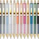 Linbsunne Gel Pens Black Ink Pen 0.5mm fine Point Pens Smooth Writing Retractable Office Supplies (12-count)
