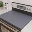 Stove Top Covers for Electric Stove, Thickened Premium Silicone Stove Mat for Glass Top Stove, 28 x 20 Glass Stove Top Cover Protector, Oven Range Top Cover, XL Dish Drying Mat (Grey)