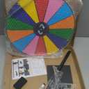16 Inch Heavy Duty Prize Wheel Color Editable Spinning Wheel with 14 Slots Dry Erase Marker and Eraser Perfect for Fortune Spinning Game Carnival Engaging Home Parties and Tradeshows