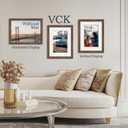 VCK 12x16 Inch Picture Frames, Set of 5 Wooden Picture Frames, Wall Display Decoration for Photos, Paintings, Landscapes, Posters, Drawings, Artwork (brown)