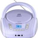 Portable CD Player Boombox with Bluetooth, FM Radio, USB MP3 Playback, AUX-in, Headphone Jack, CD-R/ RW and MP3 CDs Compatible, Kids CD Players for Home or Outdoor