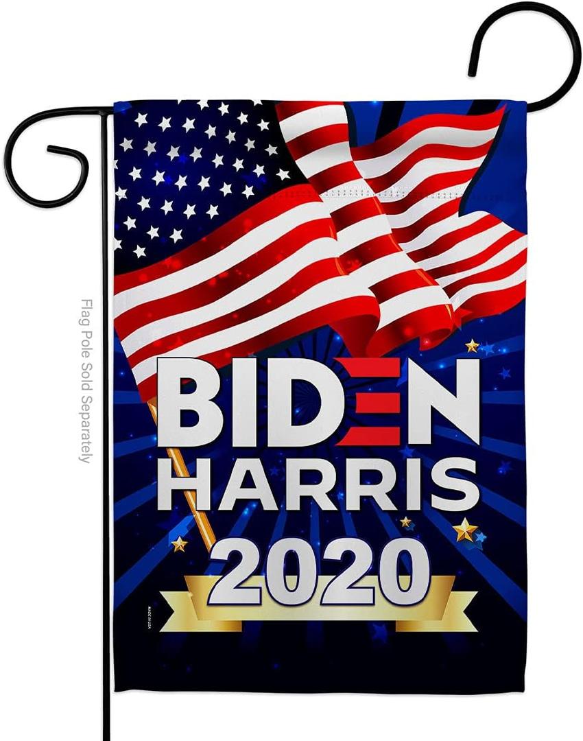 Biden Harris Flag Vote President 2020 Patriotic Democrat Republican Tea Party United State American Election House Decoration Banner Small Yard Gift Double-Sided, Garden Flag 13"x 18.5", Thick Fabric