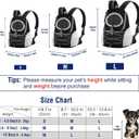 Pawaboo Pet Dog Carrier Backpack, Puppy Dog Travel Front Carrier for Small Medium Dogs Cats, Adjustable Breathable Dog Carrying Backpack with Safety Strips for Hiking, Walking, Black, Large (Up to 14 lbs)