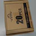 ADIIL 20 PCS Q Hanger Hooks with Safety Buckle, Windproof Screw Hooks for Hanging Outdoor String Lights, Plants, Christmas Patio Lights, 2.2 Inches, White