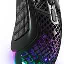 SteelSeries Aerox 9 Wireless - Holey RGB Gaming Mouse - Ultra-lightweight Water Resistant Design - 18 Buttons  Bluetooth/2.4 GHz - 18K DPI TrueMove Air Optical Sensor (Onyx)