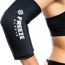 FreezeSleeve Ice and Heat Therapy Sleeve | Reusable Ice Pack Flexible Gel Compression Sleeve for Pain Relief and Recovery of Elbow Knee Ankle Leg Wrist Injuries | Black, Small/Medium
