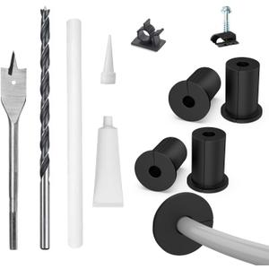 Starlink Cable Routing kit for 3/4inch Wall Hole,4PCS starlink Wall Grommets Accessories for Cables Pass Through mounting kit Including 3/4 Spade Drill bit,Wall Wires cilps and Cable Routing Tool
