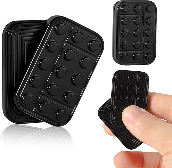 Metal Fidget Slider, Black Magnetic EDC Push Toy for Adults - Stress Reducer for Office, Home, School