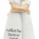 Gifts for Mom from Daughter, Hand-Painted Mother Daughter Figurine Resin Statue, Sentimental Mom Keepsake Decor, Birthday Gifts for Mother, Forever in My Heart Sculpture