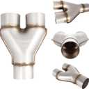 MXA 3" Y Pipe Exhaust, T409 Stainless Steel 3 inches Y Pipe, Universal Exhaust Y Pipe, Mid Connector Exhaust Tubing (3"x3"x10")
