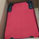 U.S. Traveler Lightweight Rolling 20" Carry On Luggage Softside Suitcase, Red, 2 Wheel Single