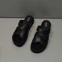 Mia Girl Leather Sandals, Black, Size 7.5