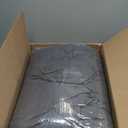 L LOVSOUL Goose Feather Down Fiber Comforter Twin Size, 100% Organic Cotton Fabric Duvet Insert,1200TC,750+Fill Power, Hotel Collection, All Season Grey Bedding Comforters with 8 Tabs