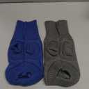 2 Pieces Dog Sweater for Small Dogs Winter Warm Dog Knitted Sweaters Cute Puppy Clothes for Chihuahua Teacup Yorkie Pet Cat Knitwear Turtleneck Thick Clothing XX-Small(0.9~2.4lbs) (plaid Blue+Dark gray)