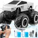 Remote Control Car Off-Road Pick-up Truck, 4WD Amphibious RC Trucks Toy RC Cars for All Terrain, 1:16 Scale Hobby Monster Truck Toys 2.4GHz Vehicles Kids Gifts for Boys/Girls Age 6 7 8 9 10-12+ (Silver)