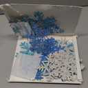 Zonon 45 Pieces Snowflake Cutouts Decorations, Winter Christmas Snowflake Paper Cutouts with Glue Point Dot for Bulletin Board Winter Party Home Class Office Decor Accessories (Silver,Blue)