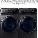 SAMSUNG 27 Wide Laundry Riser Pedestal Stand for 27 Wide Front Load Washer or Dryer, Lifts Machine 6in Height, WE272NV/A3, Stainless Steel, Brushed Black