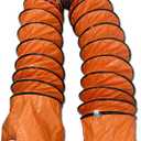 32FT PVC Flexible Duct Hose 10 Inch Duct Hosing with Adjustable Rope for Utility Blower Exhaust Fan Ducting Hose Folding exhaust duct Easy Storage10 In*32Ft