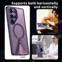 for Samsung Galaxy S25 Ultra Case with a Tempered Screen,[Compatible with Magsafe],[Heat Dissipation],[Magnetic Support],[Invisible Built in Stand & Ring Holder],Anti-Scratch Slim Case-Purple