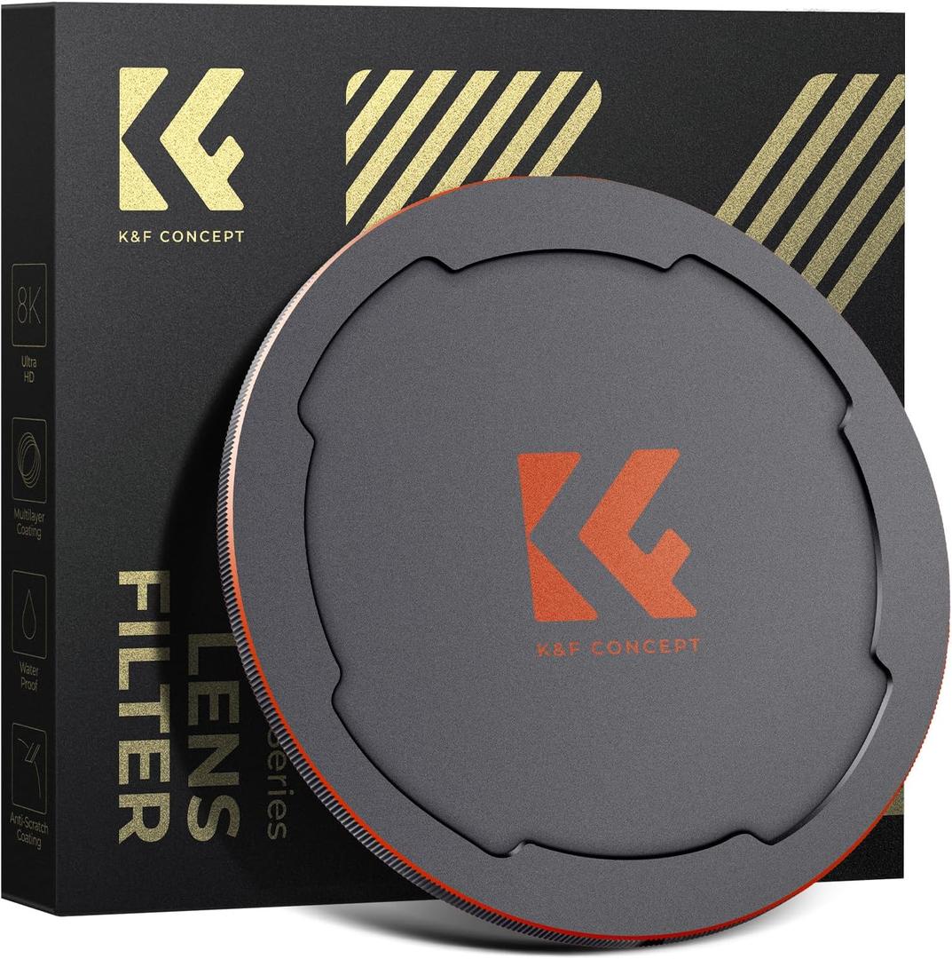K&F CONCEPT 82mm Thread & Magnetic 2-in-1 Lens Filter Cap Only Compatible with K&F Magnetic Swap System