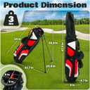 Ultra-Lite Golf Stand Bag - 3 Lbs, 4 Way Divider Portable Golf Club Carry Bag, Water-Repellent Golf Travel Case with Rain Hood, Golf Gifts for Men and Women