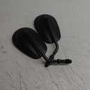 Black Sportster Mirrors Long Stem for Harley Road King Street Electra Glide Road Glide Dyna Softail Rearview 1982-2018 2019 2020 2021