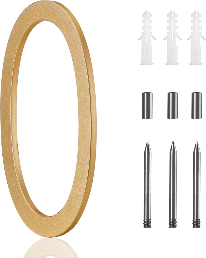 10 Inch House Numbers For Outside Modern gold,Metal house Numbers for Outside Large Floating, Large Address Numbers for House Outdoor Floating Flush Mount Aluminum Home Address Numbers 0